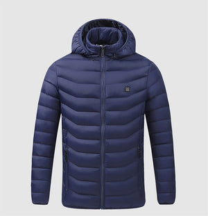 Men Women Heated Jackets Vest Down Cotton Coat USB Heated Jackets Winter Thermal Electric Heating Hooded Jackets for Ski Outdoor