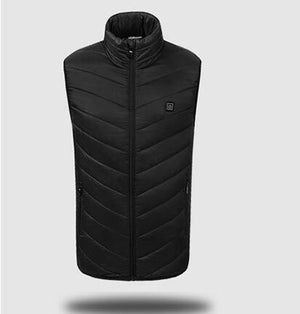 Men Women Heated Jackets Vest Down Cotton Coat USB Heated Jackets Winter Thermal Electric Heating Hooded Jackets for Ski Outdoor