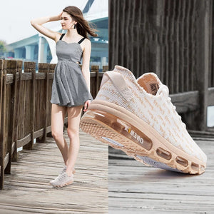 ONEMIX Air Cushion Running Shoes Women Breathable Runner Lightweight Knit Mesh Vamp Sneakers Walking Shoes Tennis Shoes Women