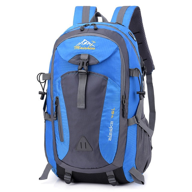 40L Waterproof USB charging Climbing Unisex male travel men Backpack men Outdoor Sports Camping Hiking Backpack School Bag Pack