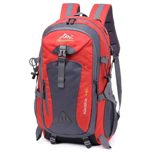 40L Waterproof USB charging Climbing Unisex male travel men Backpack men Outdoor Sports Camping Hiking Backpack School Bag Pack