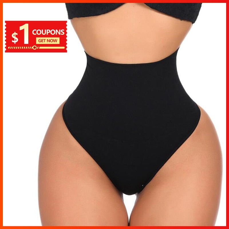 High Waist Women Waist Trainer Fajas Body Shaper Slimming Shapewear Tummy Control Panties Thong G-string Butt Lifter Seamless