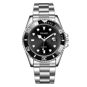 YOLAKO The Mens' Watches New Luxury Business Watch Men Calendar Green Dial Fashion Male Watch Clock reloj hombre zegarek meski