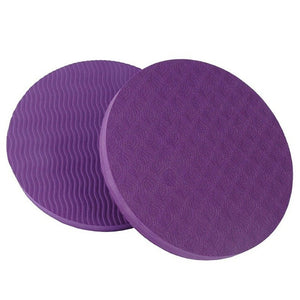 2Pcs Round Fitness Yoga Flat Support Pad Elbow Knee Wrist Protection Non-slip Yoga Exercise Mat
