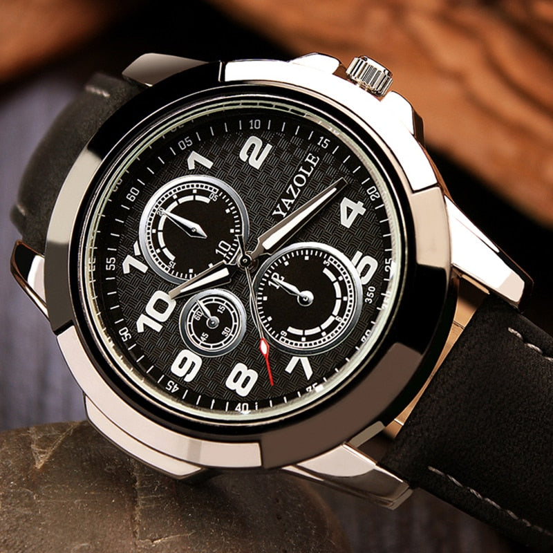 2019 Yazole Sport Watch Men Watches Top Brand Luxury Famous Male Clock Quartz Watch Leather Quartz-watch Relogio Masculino